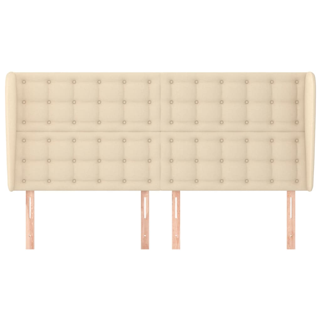 Uzglavlje s ušima krem 183x23x118/128 cm od tkanine