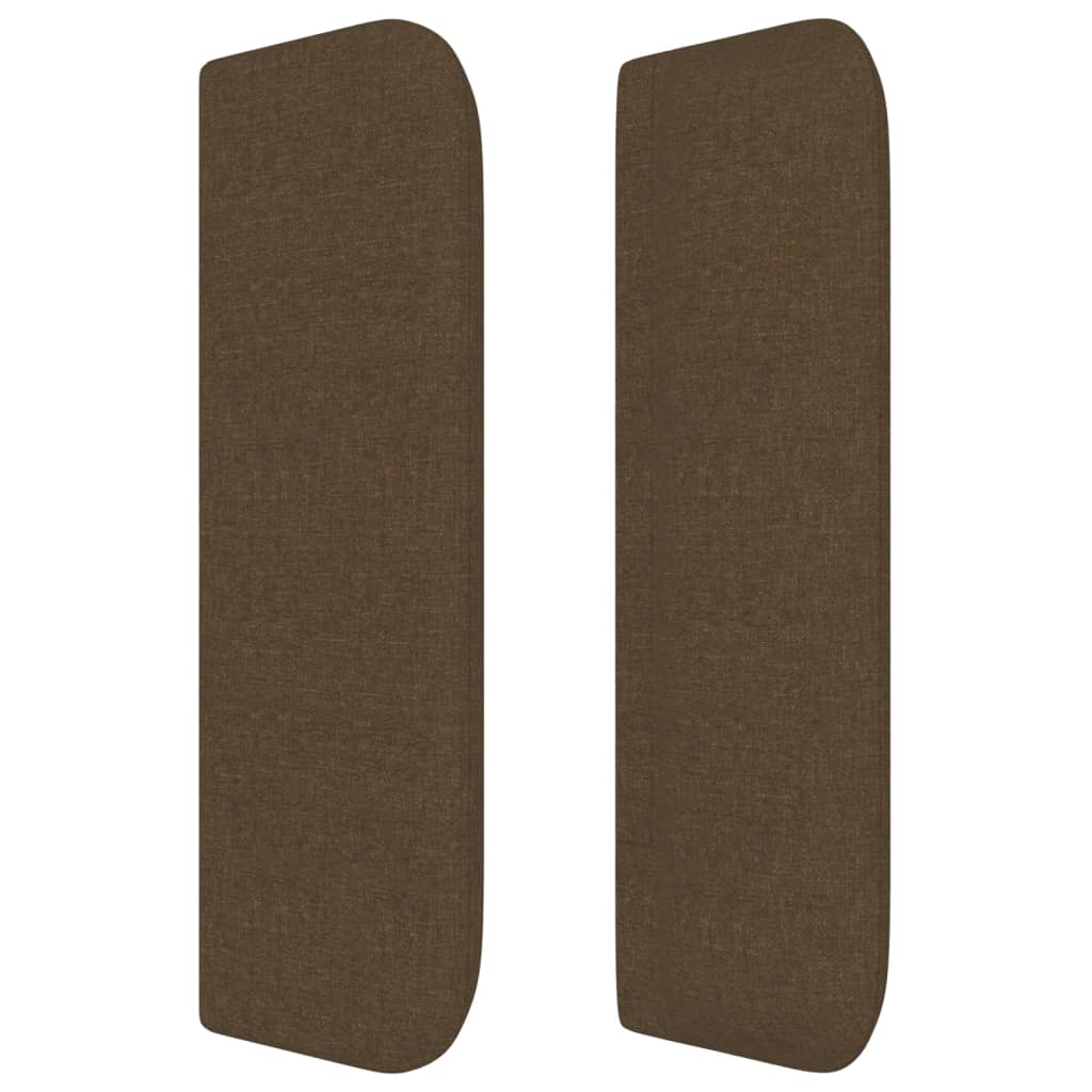 Uzglavlje s ušima tamnosmeđe 147x16x78/88 cm od tkanine