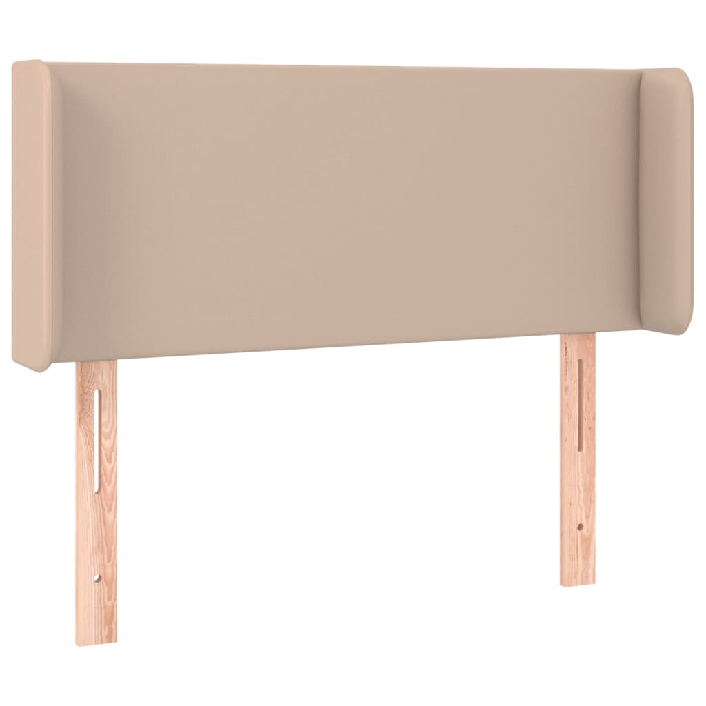 Uzglavlje s ušima boja cappuccina 83x16x78/88 cm umjetna koža