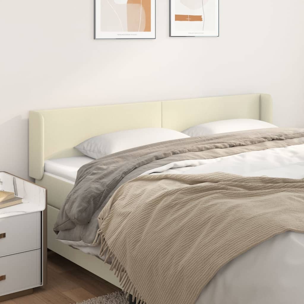 Uzglavlje s ušima krem 183x16x78/88 cm od od umjetne kože