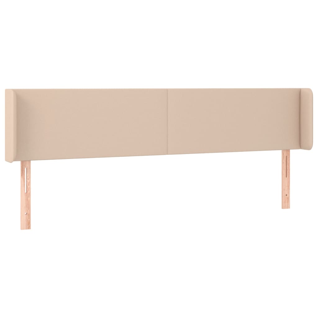 Uzglavlje s ušima boja cappuccina 183x16x78/88 cm umjetna koža