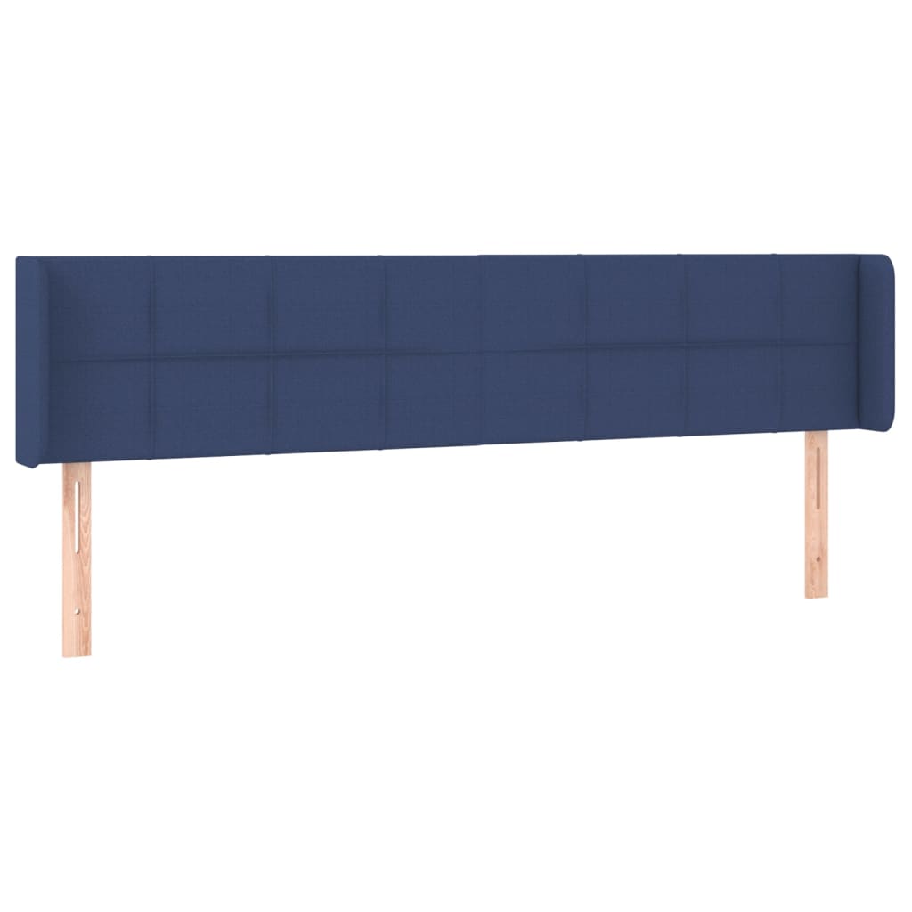 Uzglavlje s ušima plavo 163x16x78/88 cm od tkanine