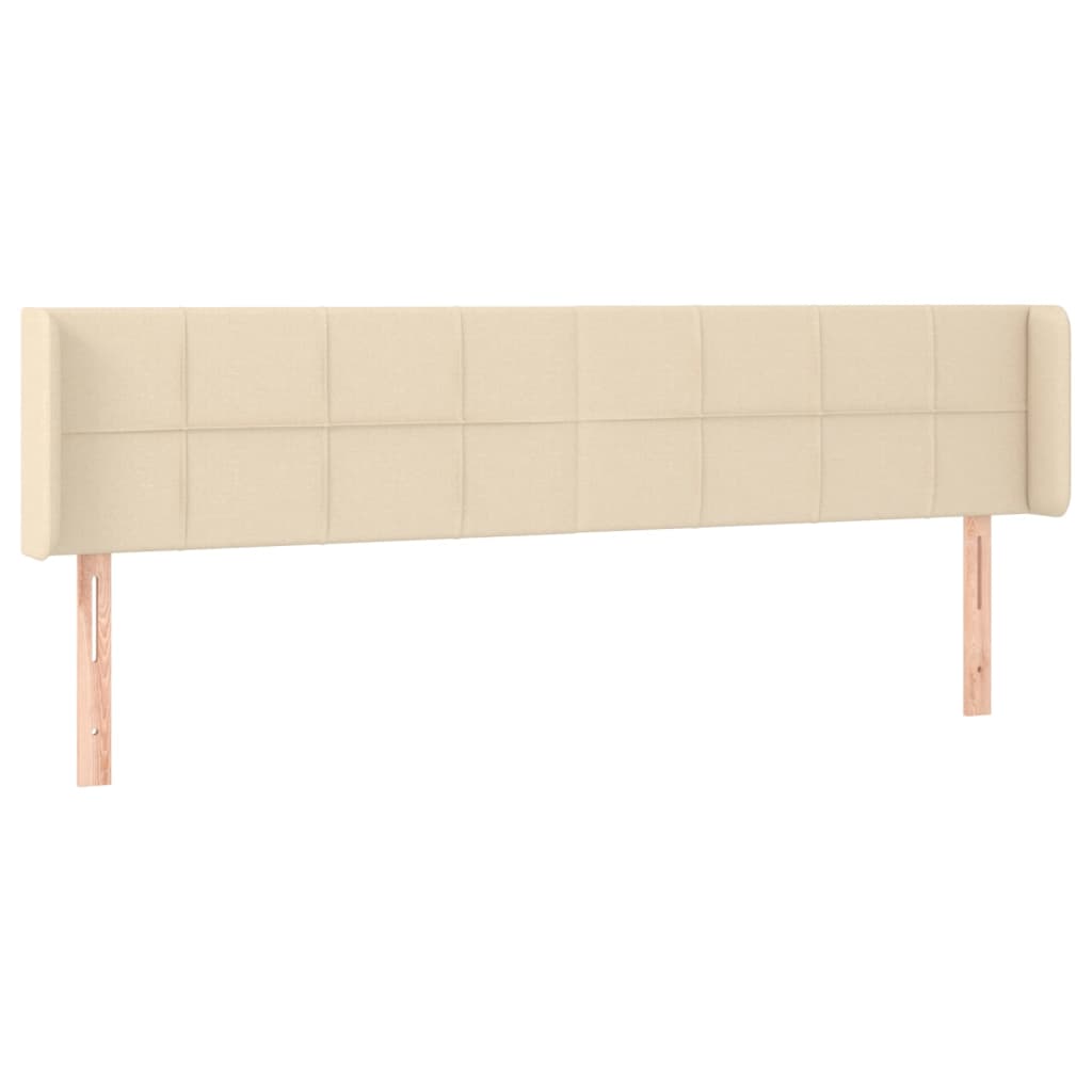 Uzglavlje s ušima krem 183x16x78/88 cm od tkanine