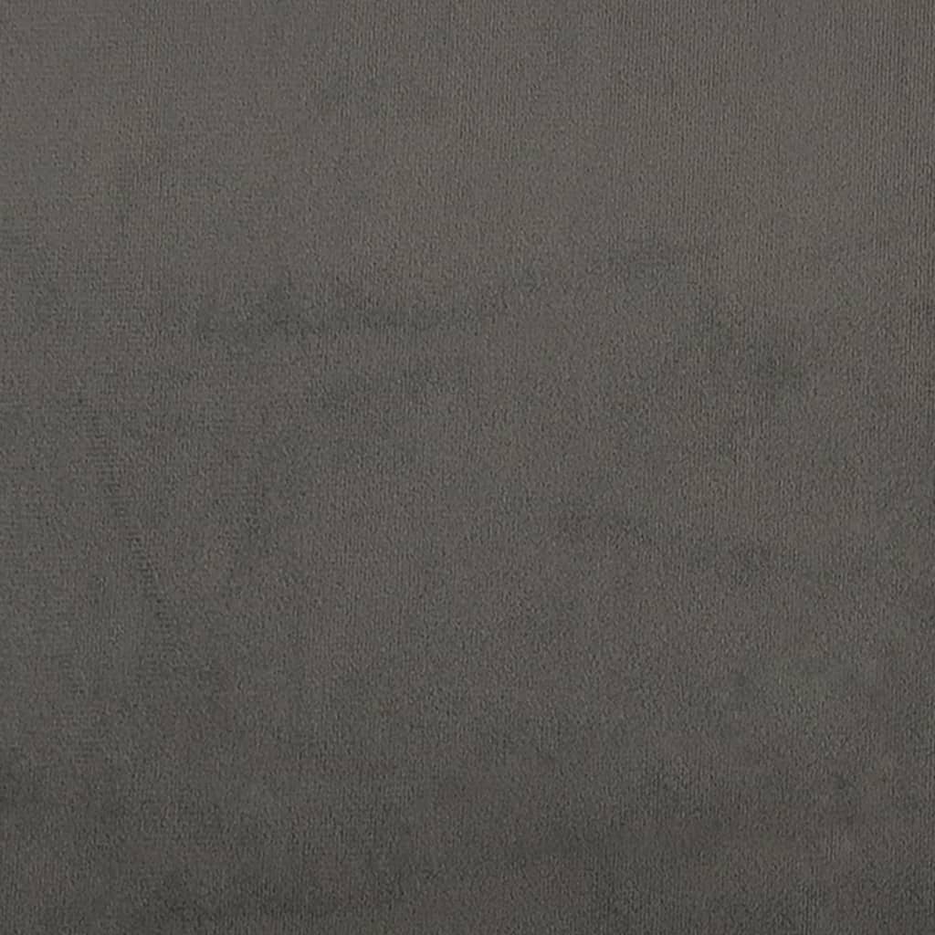 Uzglavlje s ušima tamnosivo 203x16x78/88 cm baršunasto