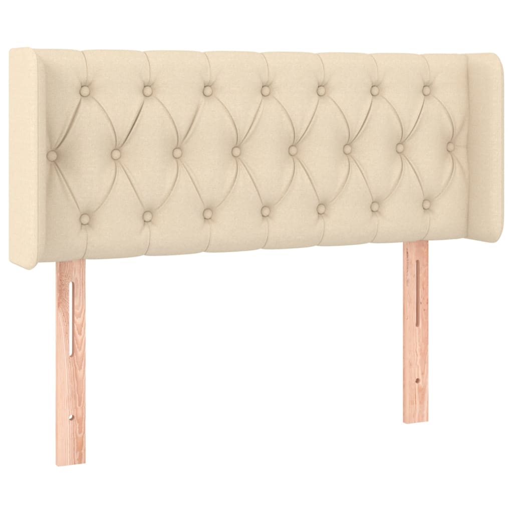 Uzglavlje s ušima krem 93x16x78/88 cm od tkanine