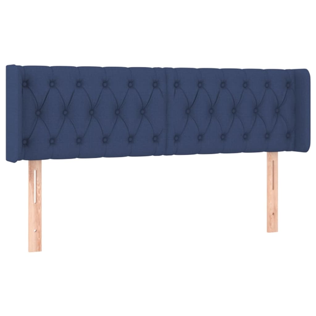 Uzglavlje s ušima plavo 147x16x78/88 cm od tkanine