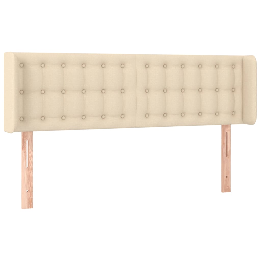 Uzglavlje s ušima krem 147x16x78/88 cm od tkanine