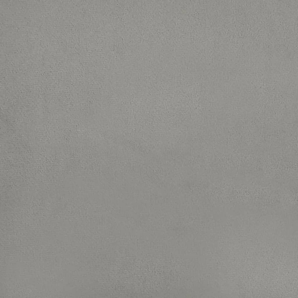 Uzglavlje s ušima svjetlosivo 93x16x78/88 cm baršunasto