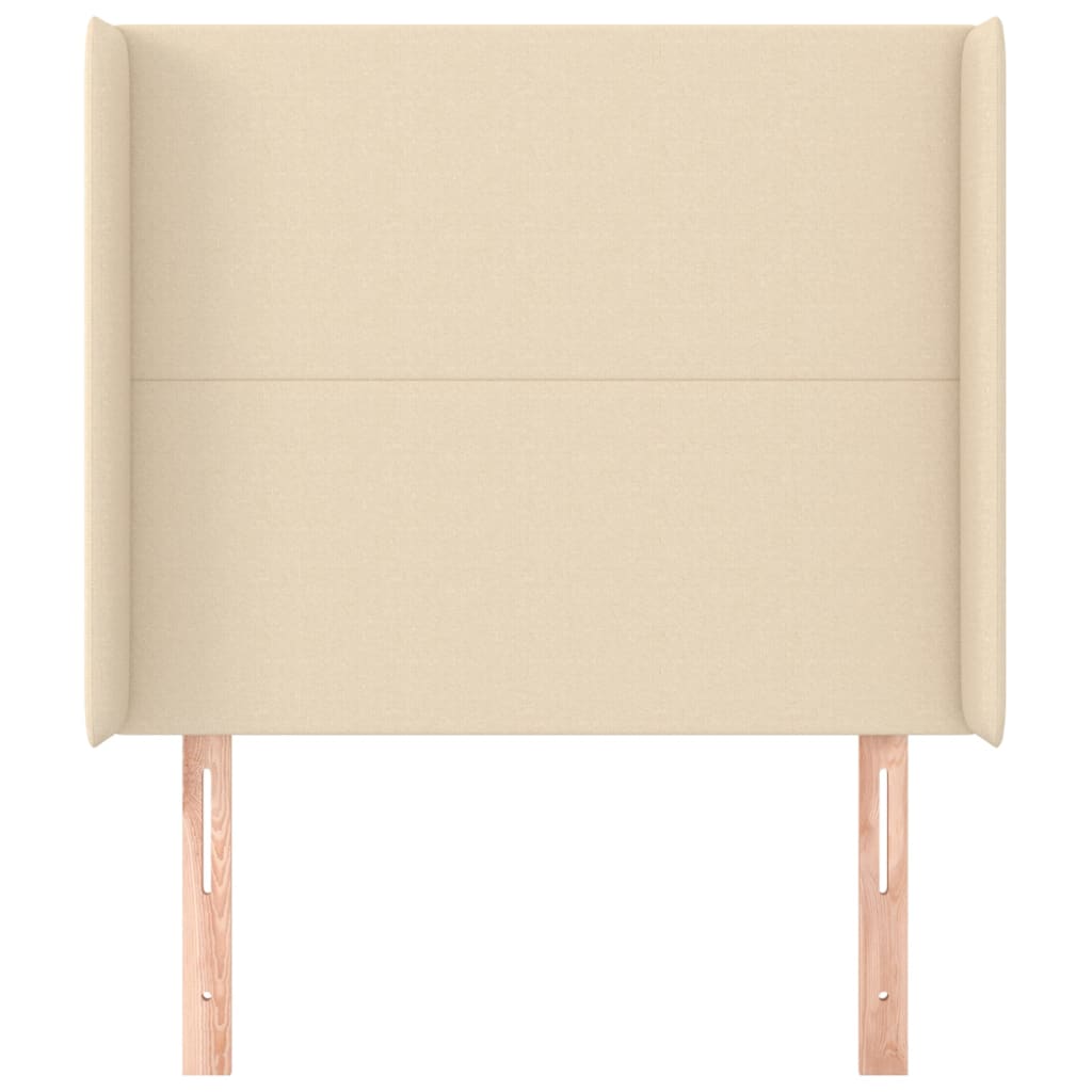 Uzglavlje s ušima krem 83x16x118/128 cm od tkanine