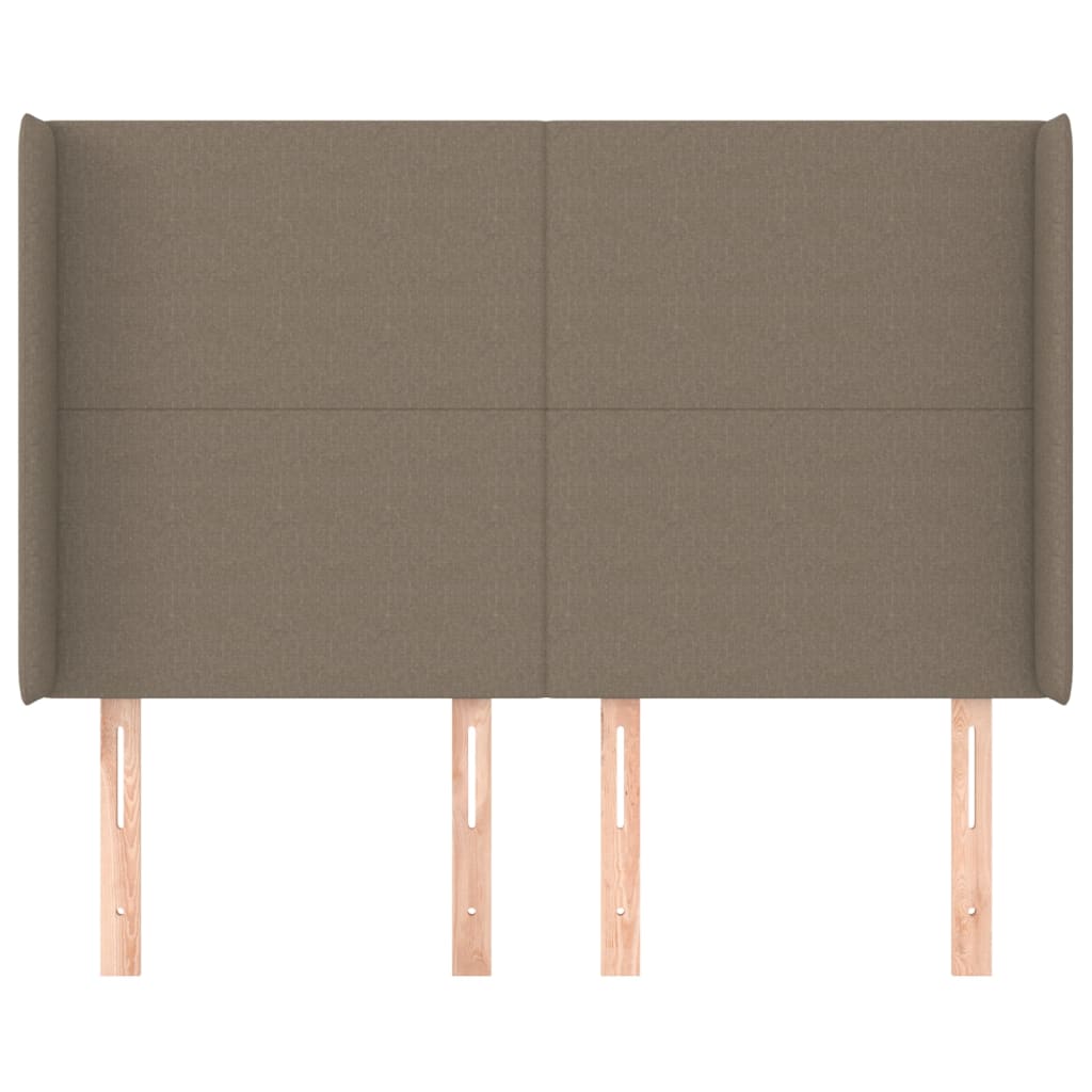 Uzglavlje s ušima smeđesivo 147x16x118/128 cm od tkanine