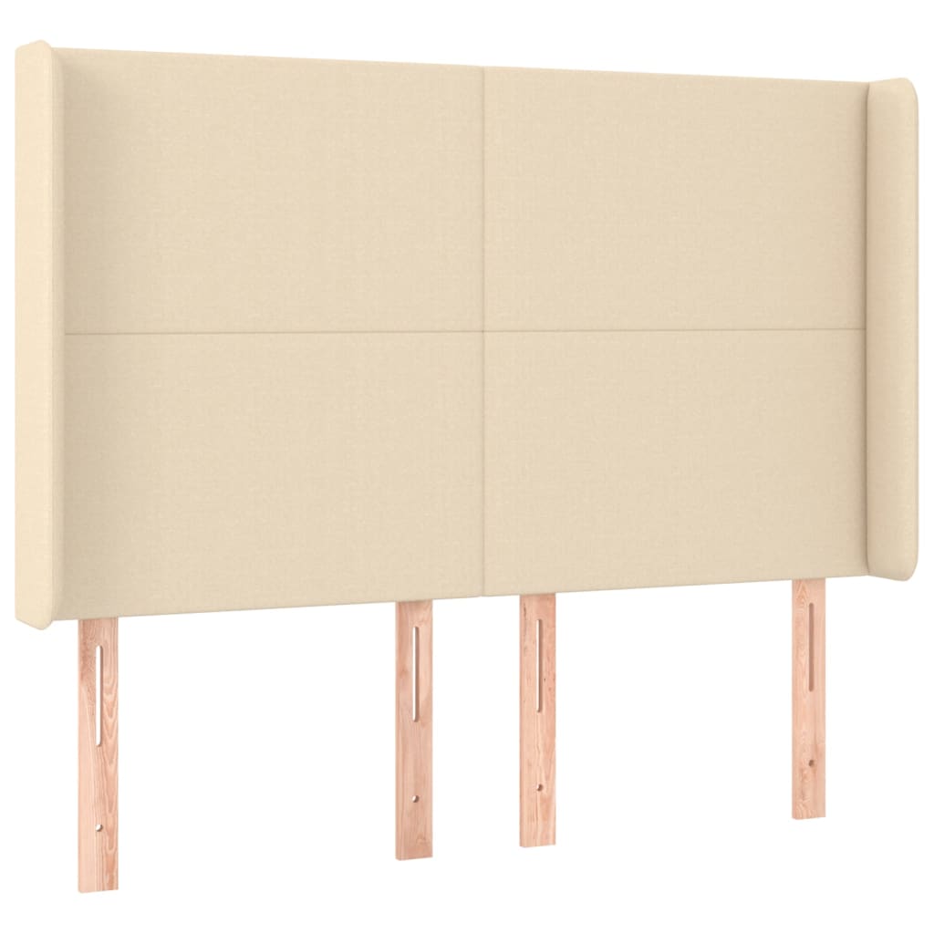 Uzglavlje s ušima krem 147x16x118/128 cm od tkanine