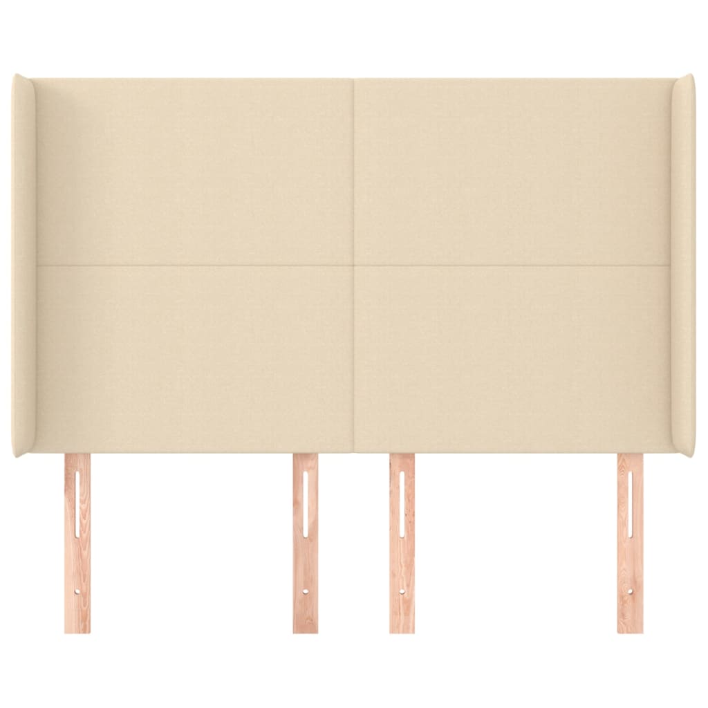 Uzglavlje s ušima krem 147x16x118/128 cm od tkanine