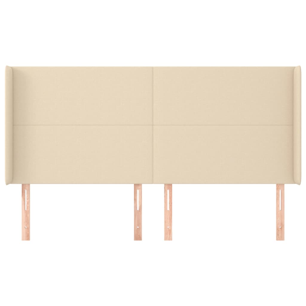 Uzglavlje s ušima krem 183x16x118/128 cm od tkanine