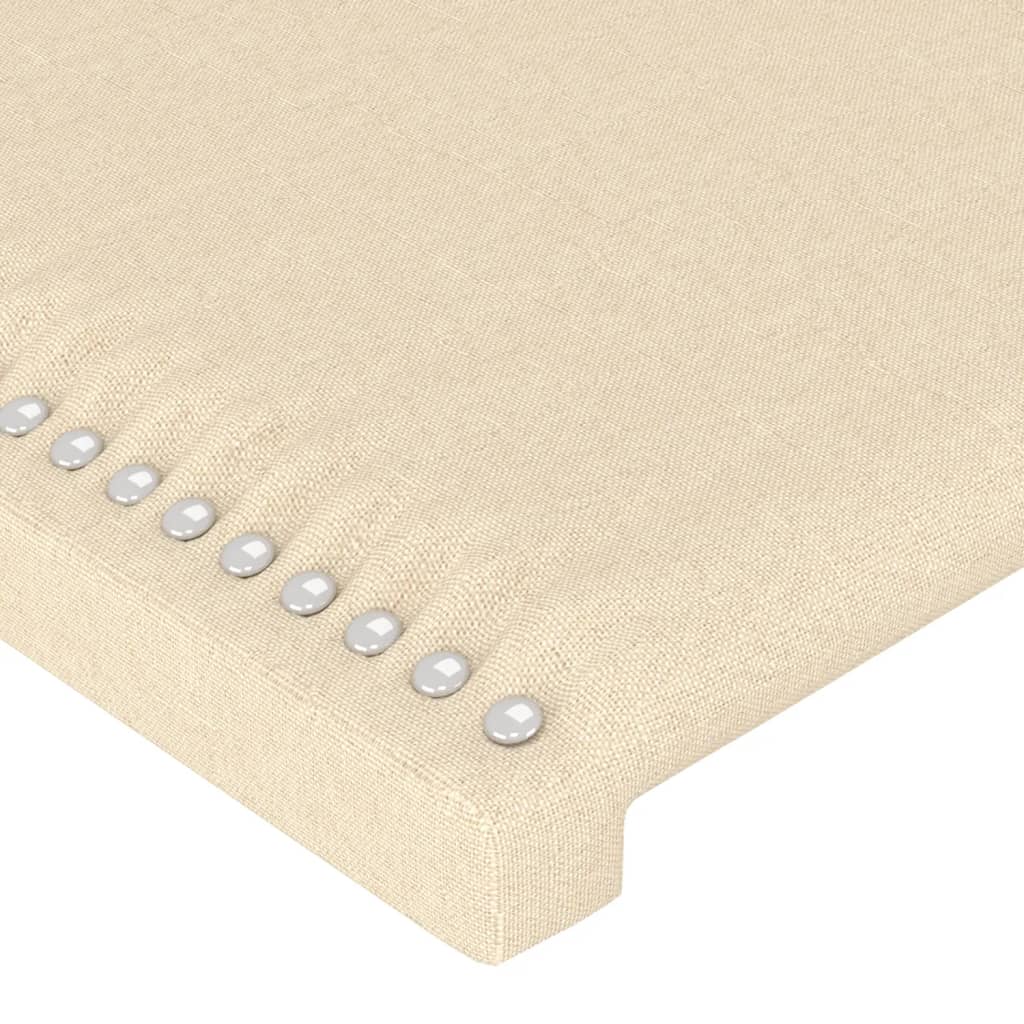 Uzglavlje s ušima krem 93x16x118/128 cm od tkanine