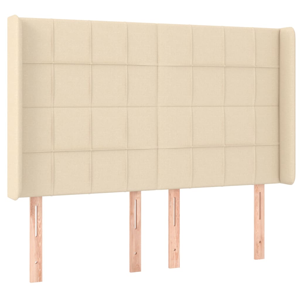 Uzglavlje s ušima krem 147x16x118/128 cm od tkanine