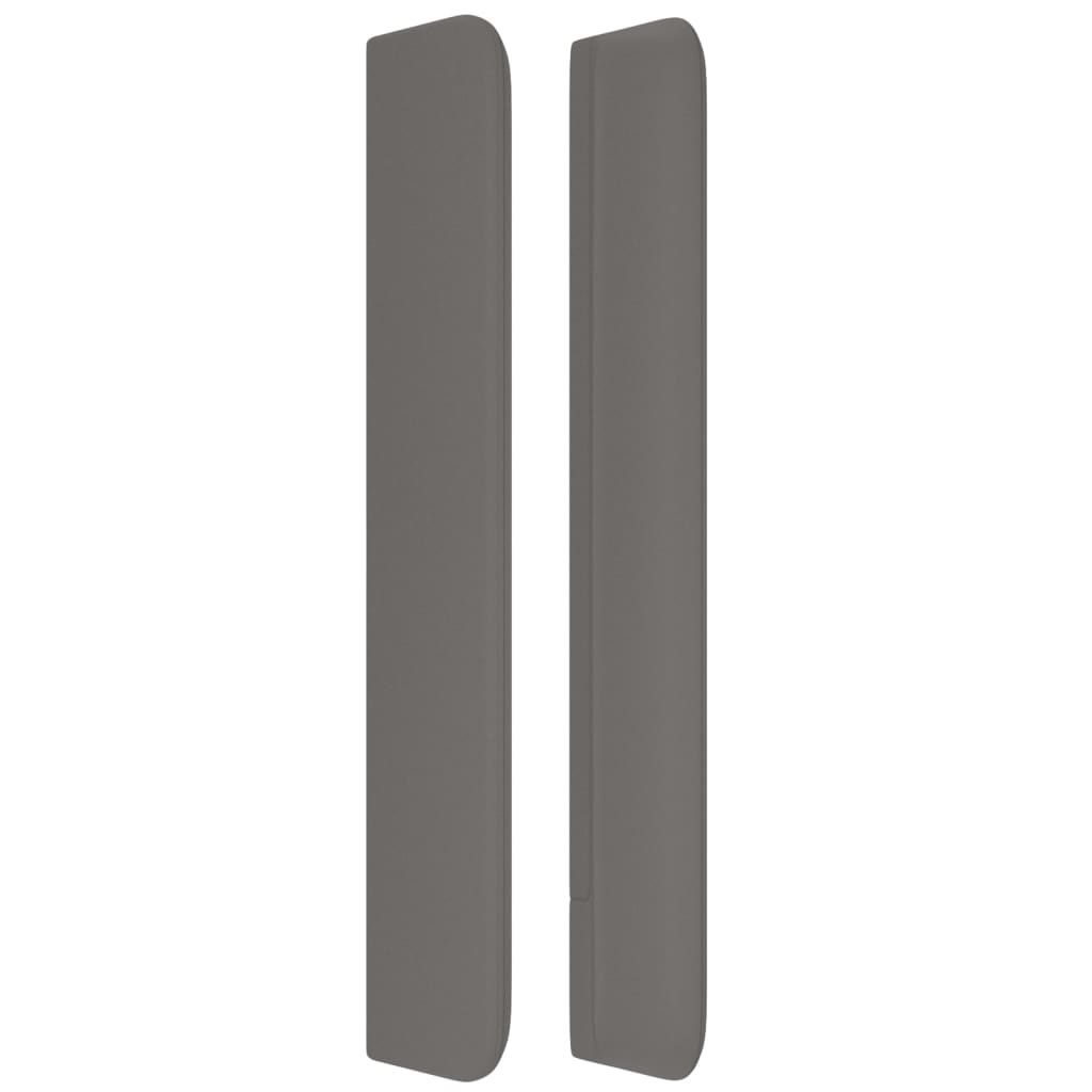 Uzglavlje s ušima sivo 103x16x118/128 cm od umjetne kože