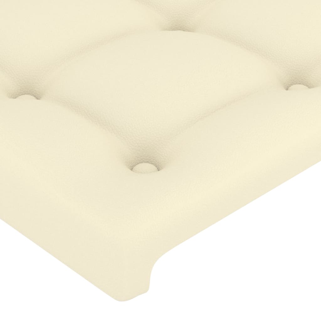Uzglavlje s ušima krem 147x16x118/128 cm od umjetne kože