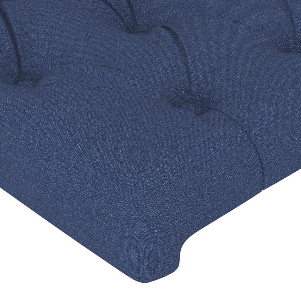 Uzglavlje s ušima plavo 103x16x118/128 cm od tkanine