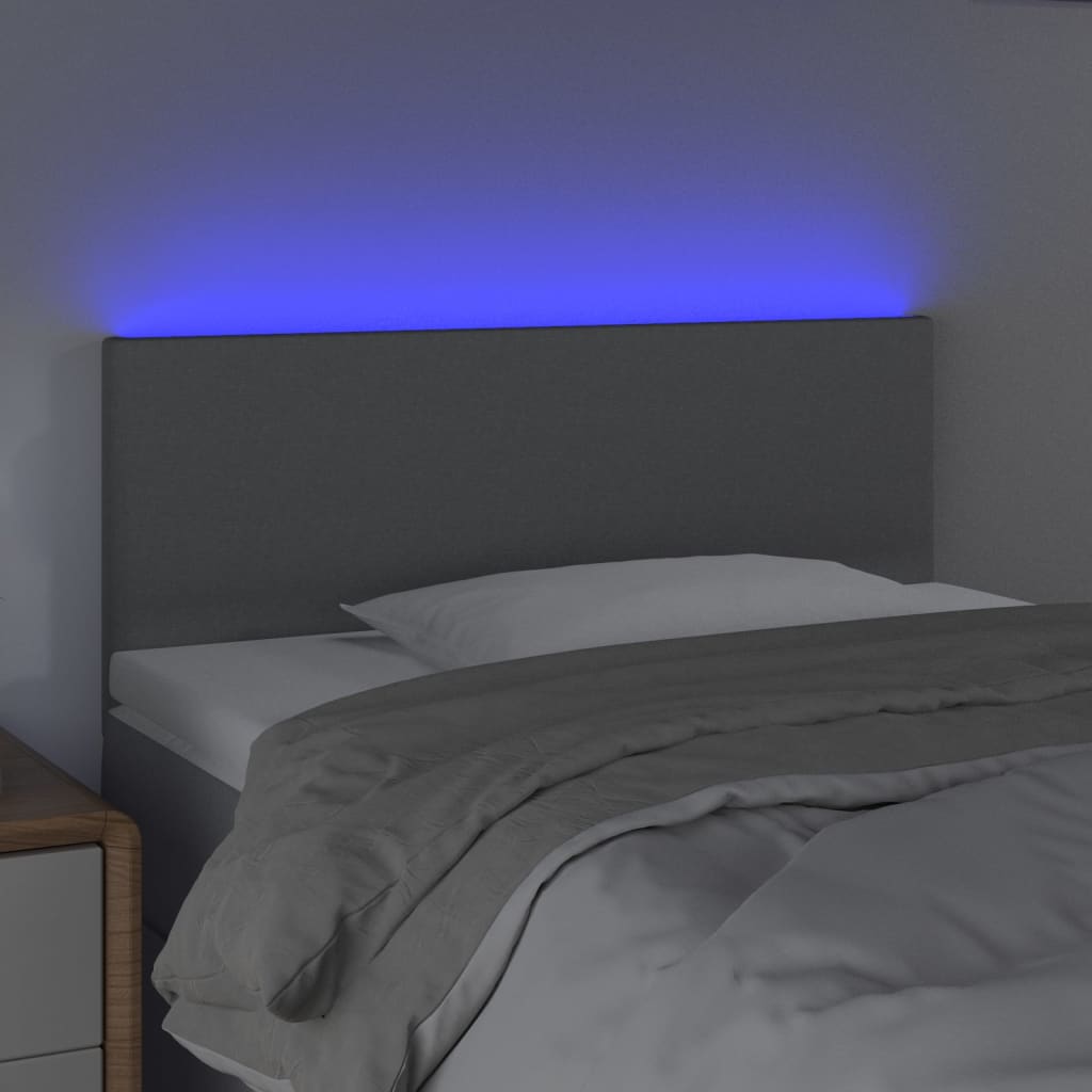LED uzglavlje svjetlosivo 80 x 5 x 78/88 cm od tkanine