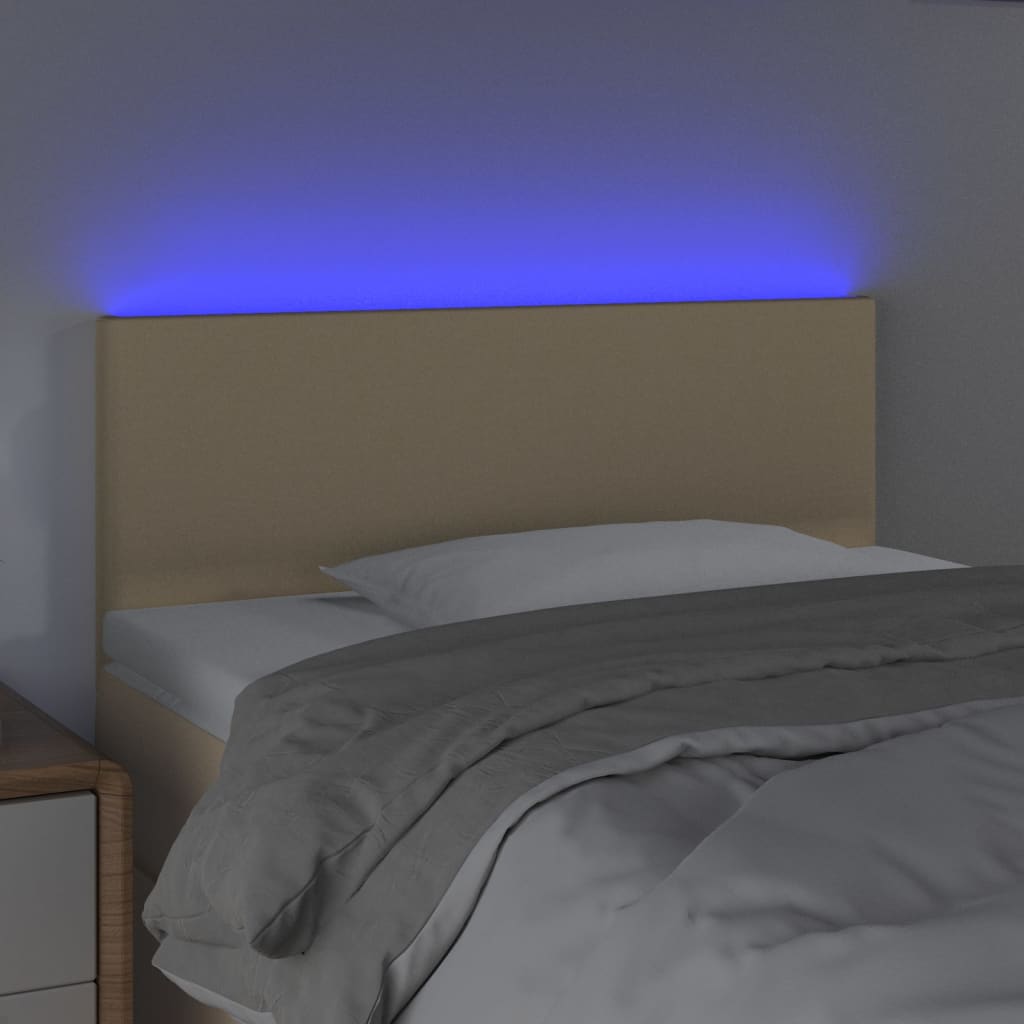 LED uzglavlje krem 90x5x78/88 cm od tkanine