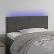 LED uzglavlje tamnosivo 80 x 5 x 78/88 cm baršunasto