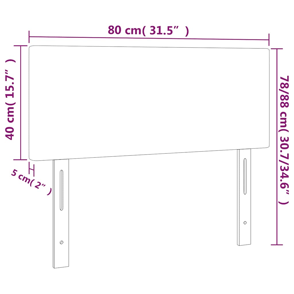 LED uzglavlje tamnoplavo 80 x 5 x 78/88 cm baršunasto