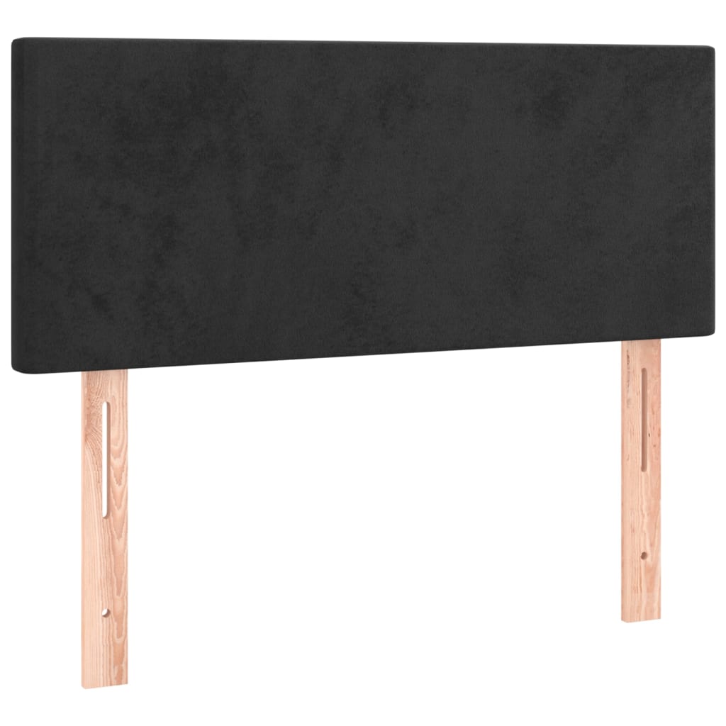 LED uzglavlje crno 90x5x78/88 cm baršunasto