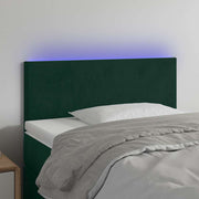 LED uzglavlje tamnozeleno 90x5x78/88 cm baršunasto