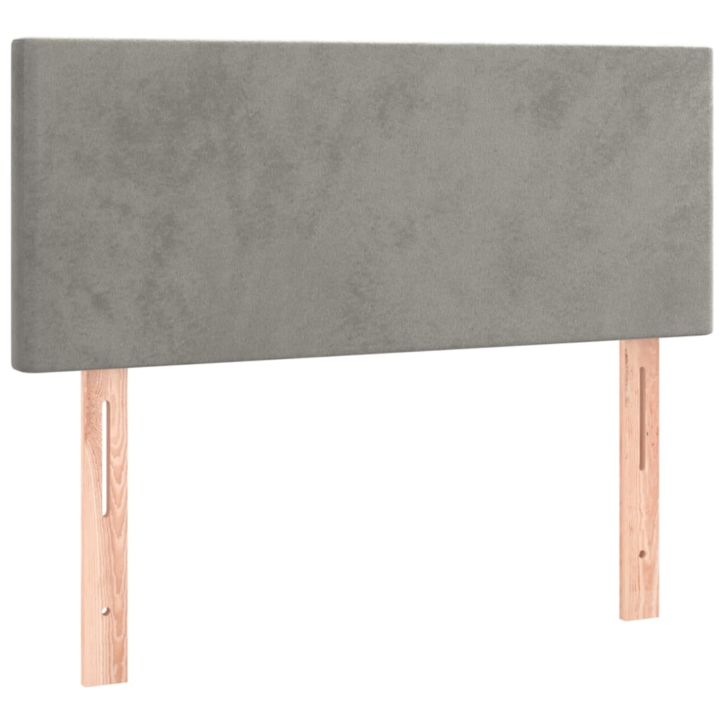 LED uzglavlje svjetlosivo 100x5x78/88 cm baršunasto