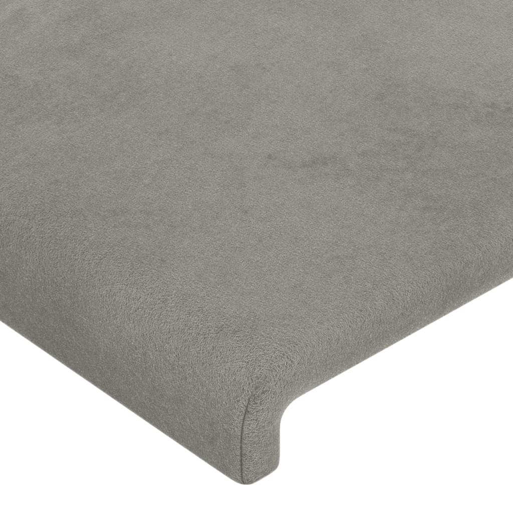 LED uzglavlje svjetlosivo 100x5x78/88 cm baršunasto