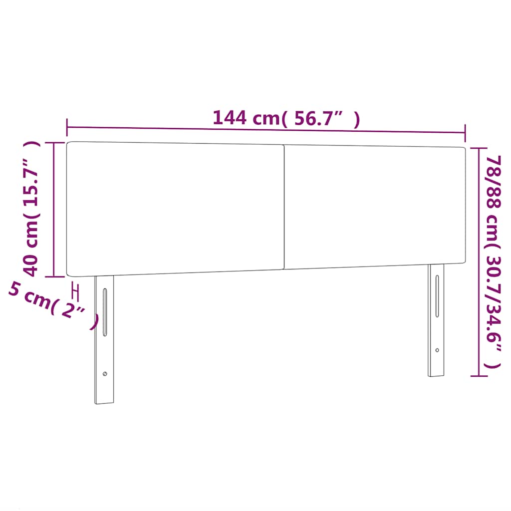 LED uzglavlje tamnozeleno 144x5x78/88 cm baršunasto