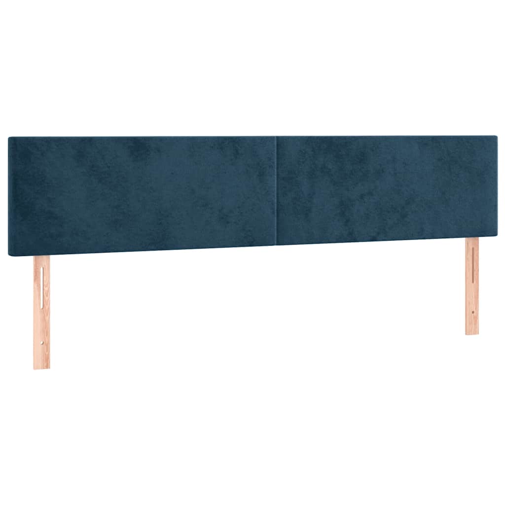 LED uzglavlje tamnoplavo 200x5x78/88 cm baršunasto