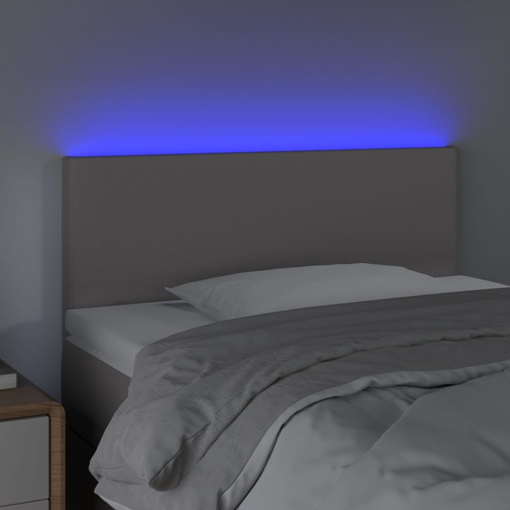 LED uzglavlje sivo 80 x 5 x 78/88 cm od umjetne kože