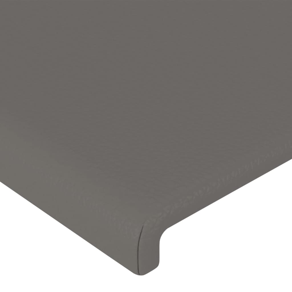 LED uzglavlje sivo 180 x 5 x 78/88 cm od umjetne kože
