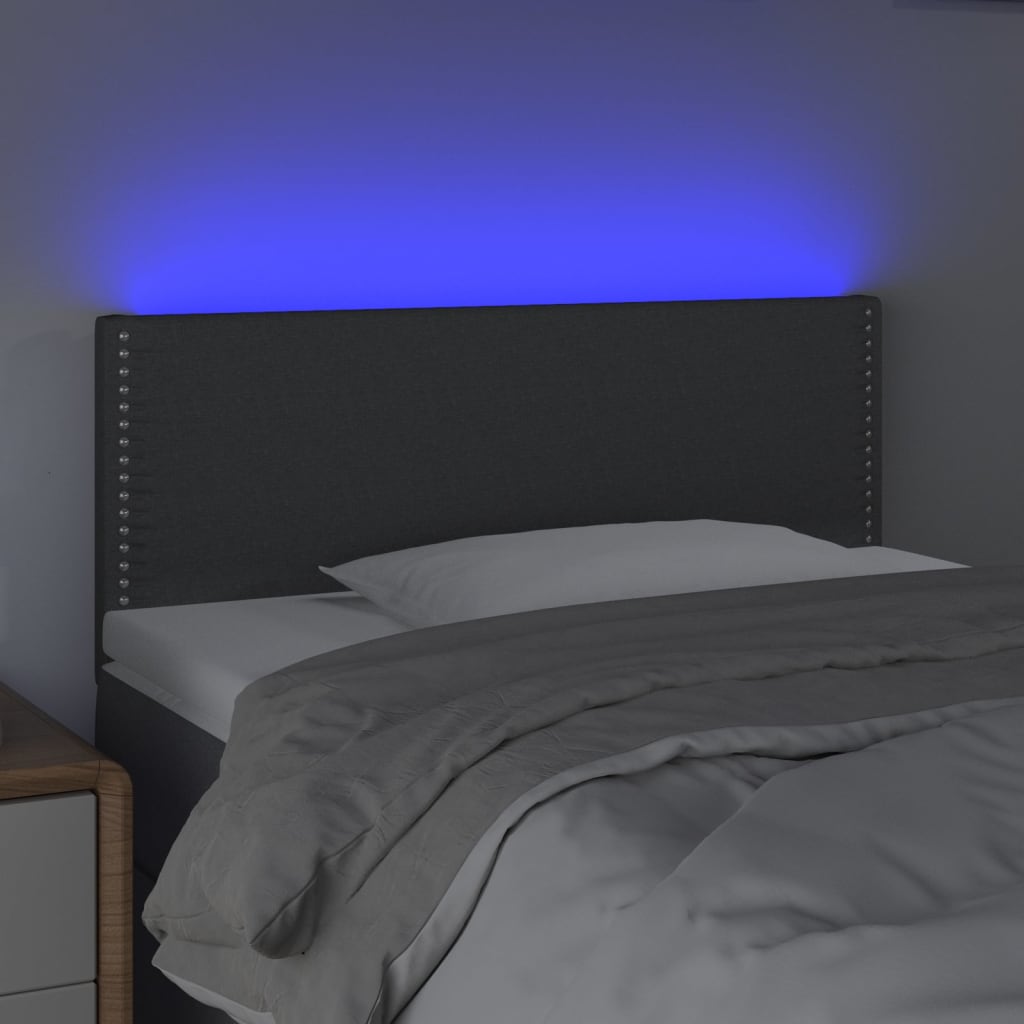 LED uzglavlje tamnosivo 80 x 5 x 78/88 cm od tkanine