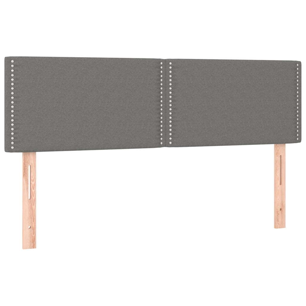 LED uzglavlje tamnosivo 144x5x78/88 cm od tkanine
