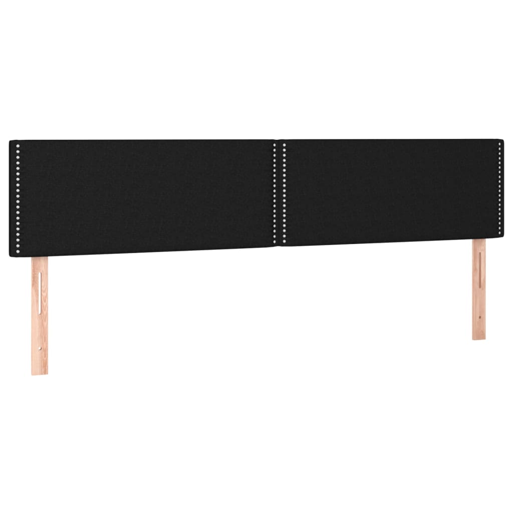 LED uzglavlje crno 200x5x78/88 cm od tkanine