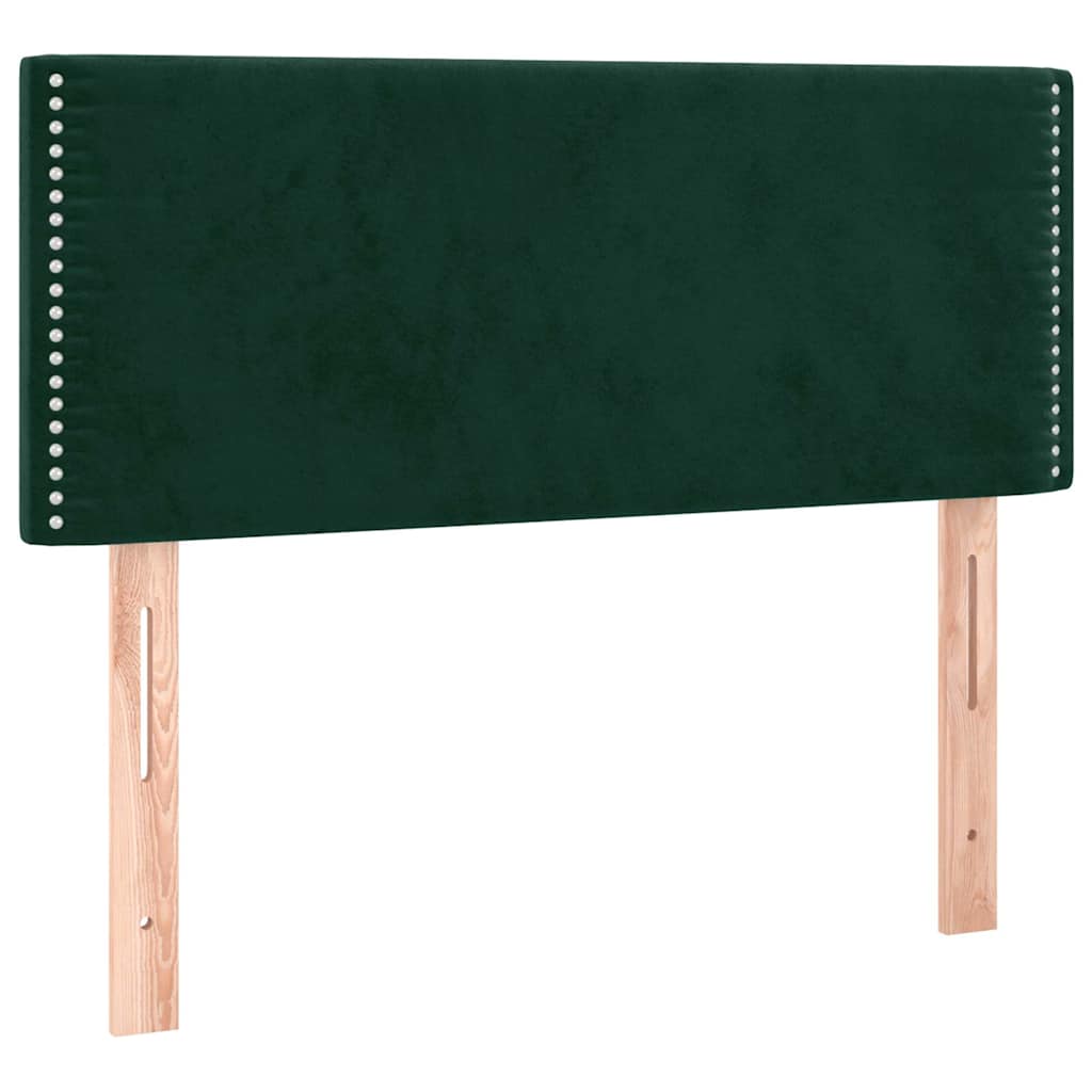 LED uzglavlje tamnozeleno 80 x 5 x 78/88 cm baršunasto