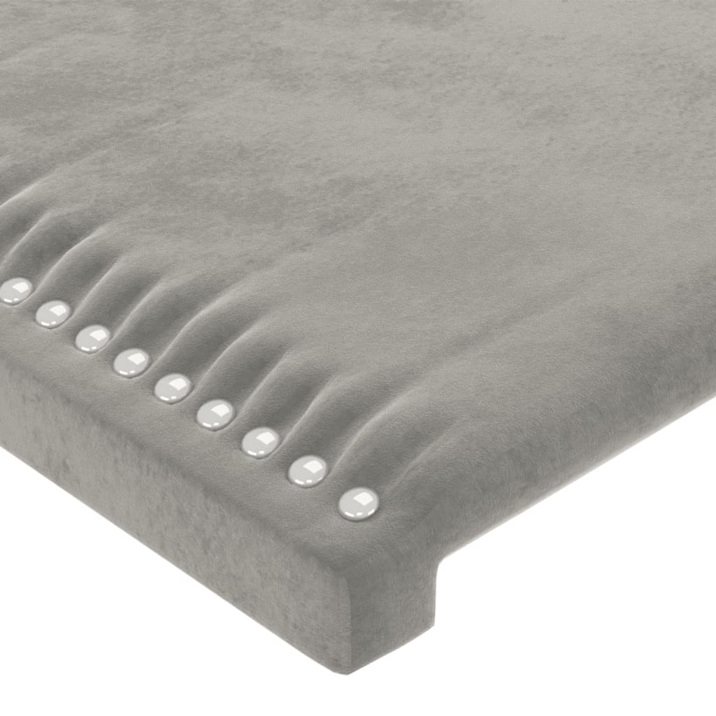 LED uzglavlje svjetlosivo 100x5x78/88 cm baršunasto