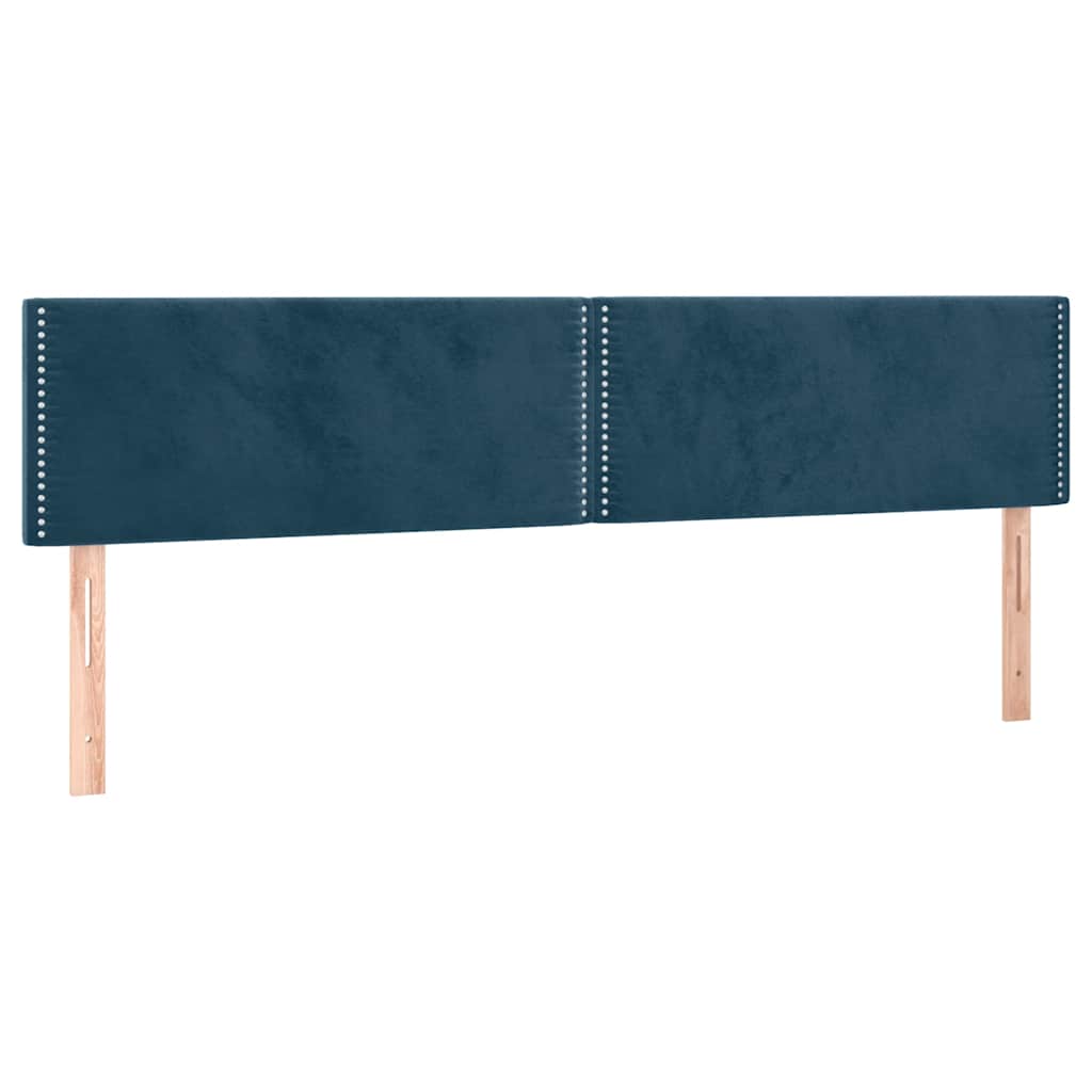 LED uzglavlje tamnoplavo 160x5x78/88 cm baršunasto