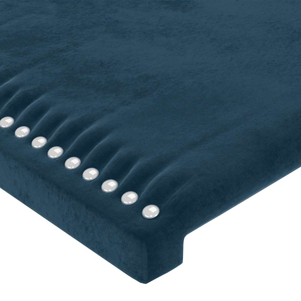 LED uzglavlje tamnoplavo 200x5x78/88 cm baršunasto