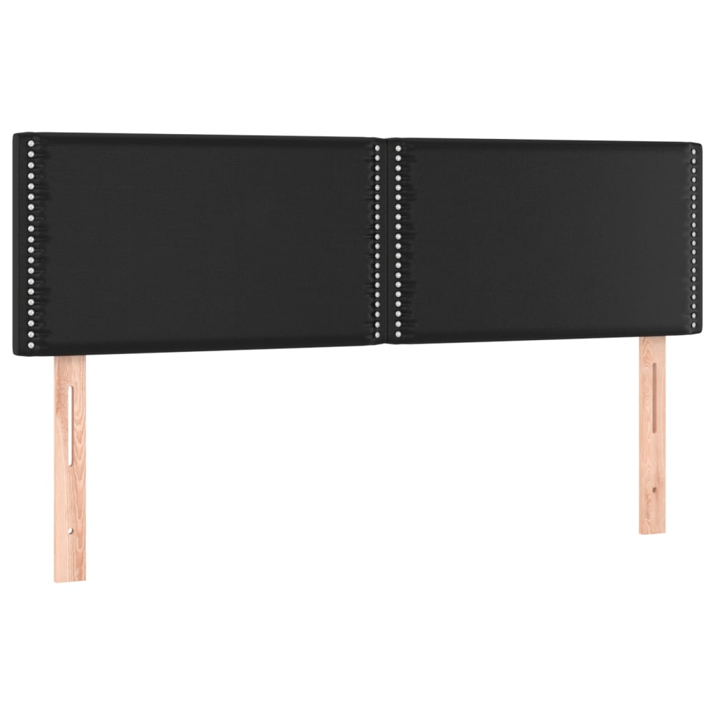 LED uzglavlje crno 144 x 5 x 78/88 cm od umjetne kože