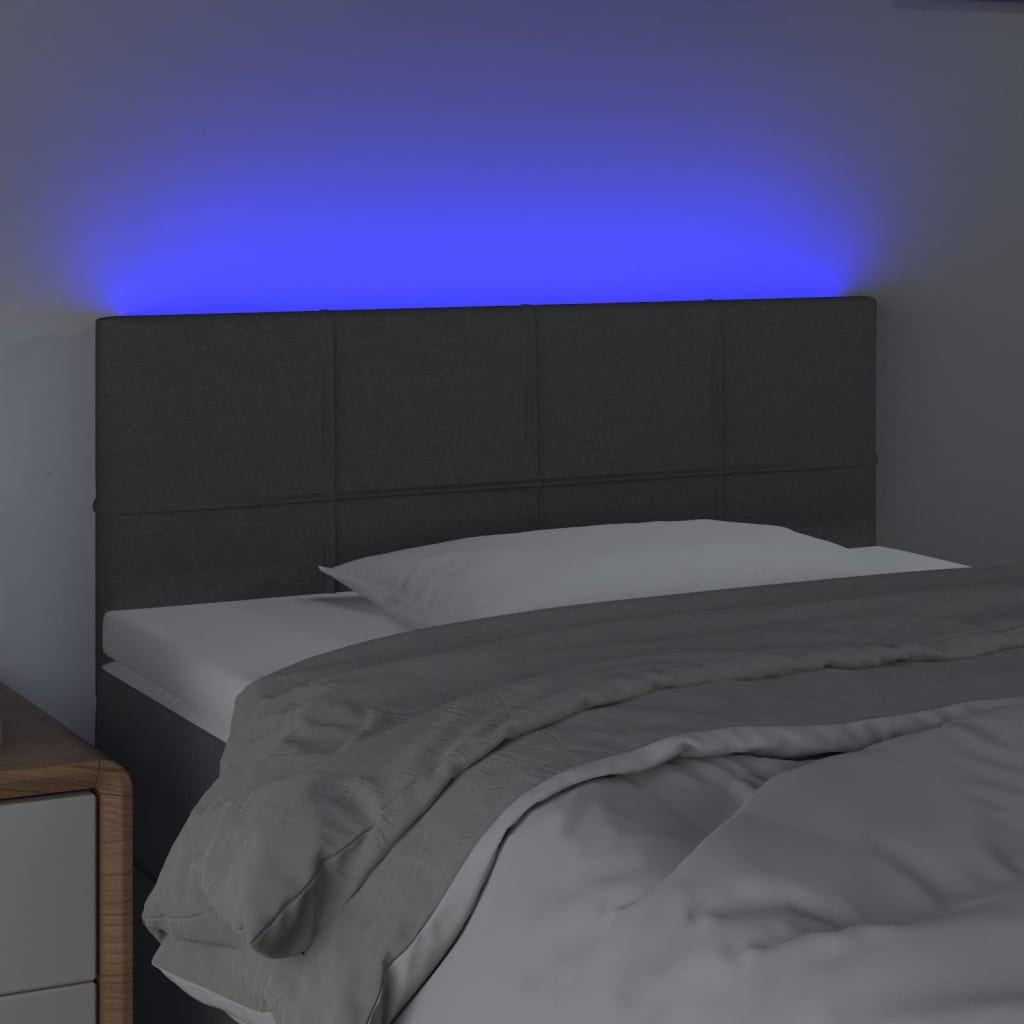 LED uzglavlje tamnosivo 80 x 5 x 78/88 cm od tkanine