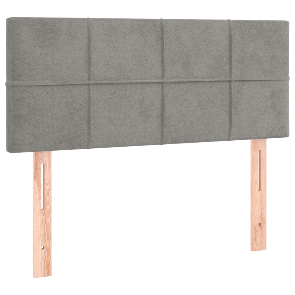 LED uzglavlje svjetlosivo 90x5x78/88 cm baršunasto