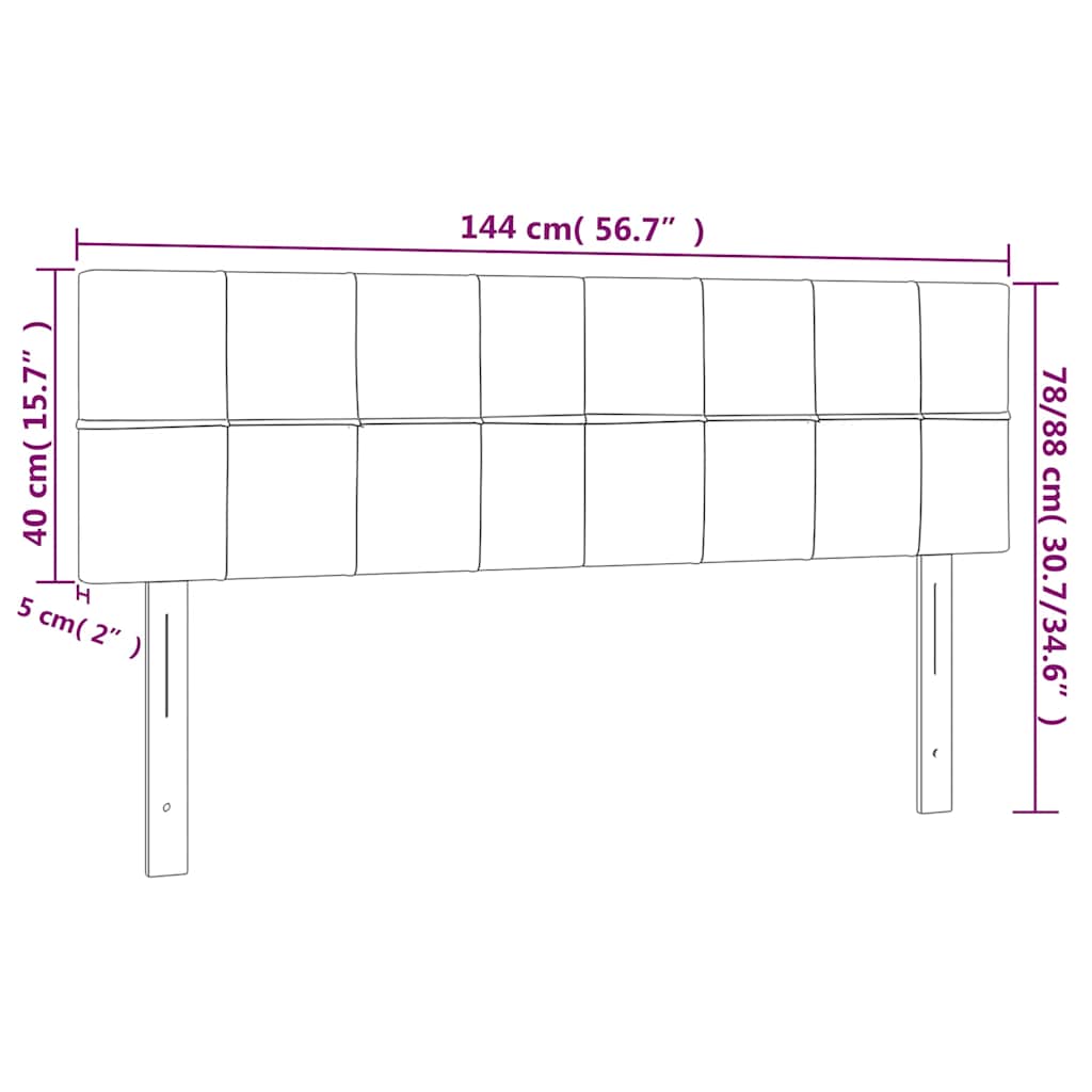 LED uzglavlje tamnozeleno 144x5x78/88 cm baršunasto