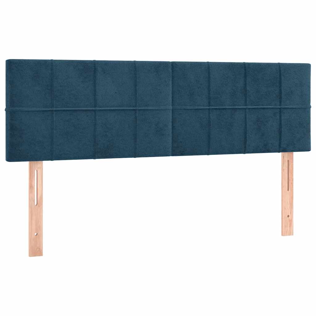 LED uzglavlje tamnoplavo 144x5x78/88 cm baršunasto