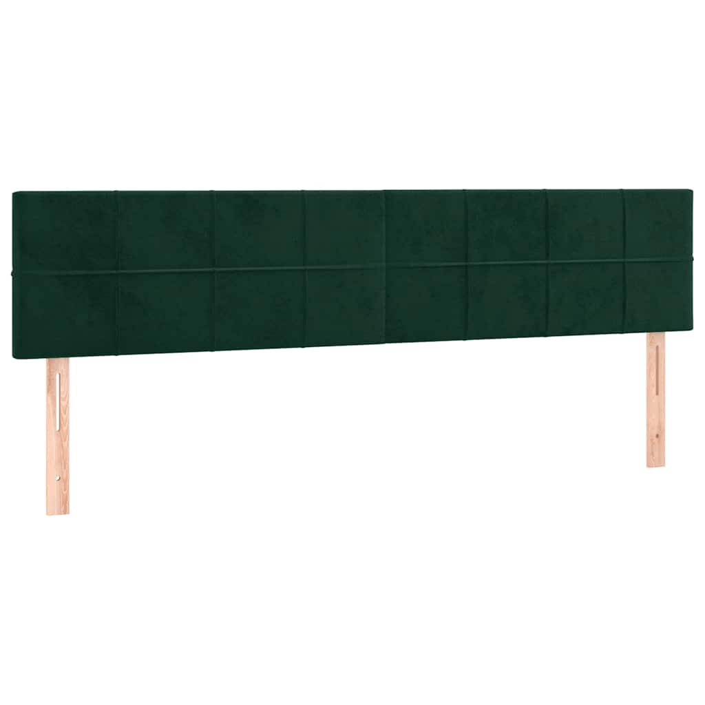 LED uzglavlje tamnozeleno 180x5x78/88 cm baršunasto