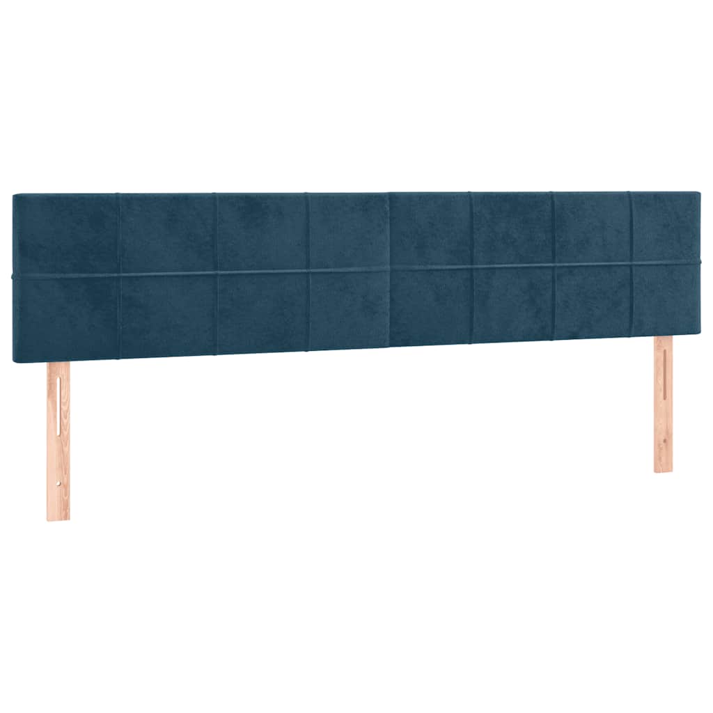 LED uzglavlje tamnoplavo 200x5x78/88 cm baršunasto