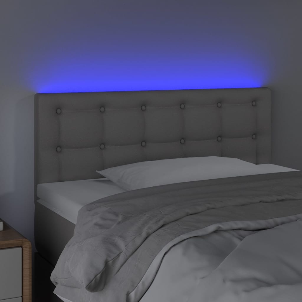 LED uzglavlje sivo 80 x 5 x 78/88 cm od umjetne kože