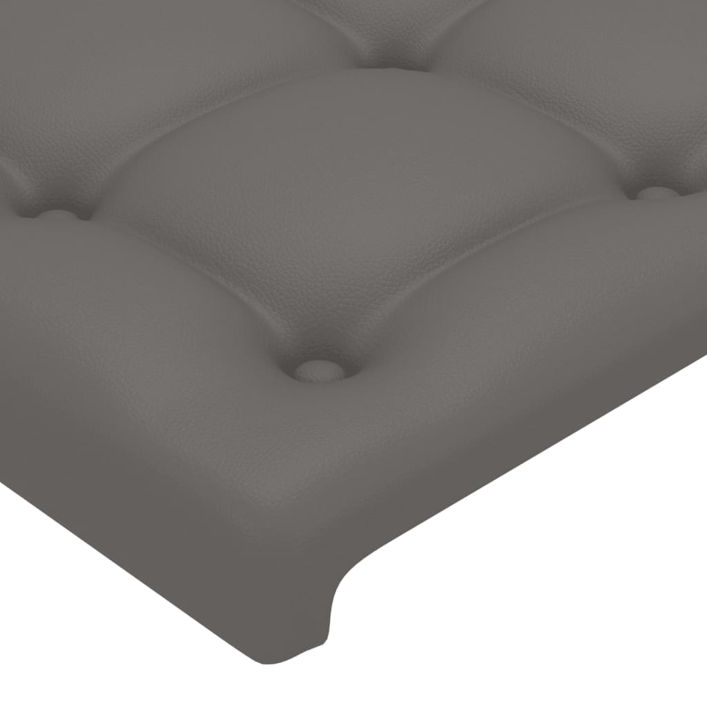 LED uzglavlje sivo 80 x 5 x 78/88 cm od umjetne kože